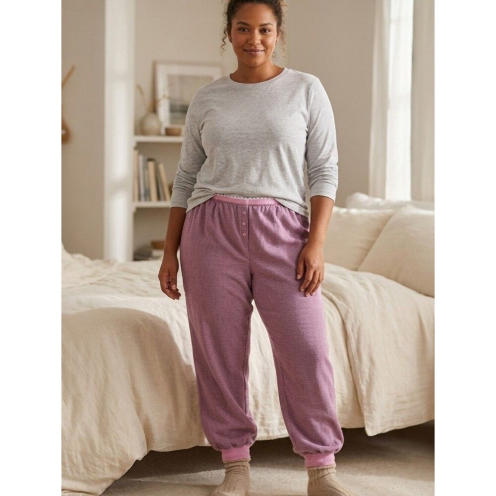 Sleep Sense Bethany Authentic Portuguese Flannel Pajama Pant Cotton Loungewear L